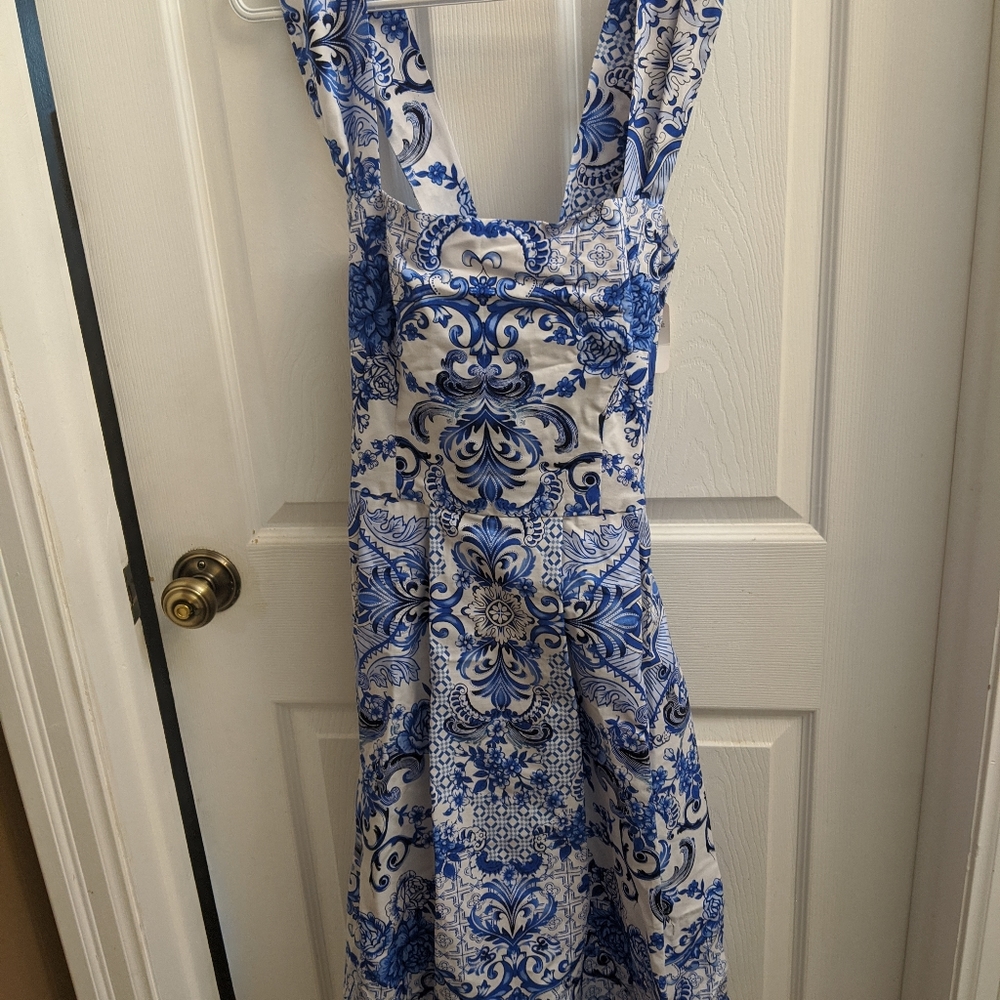 Gorgeous Blue Toile Heart of Haute Dress